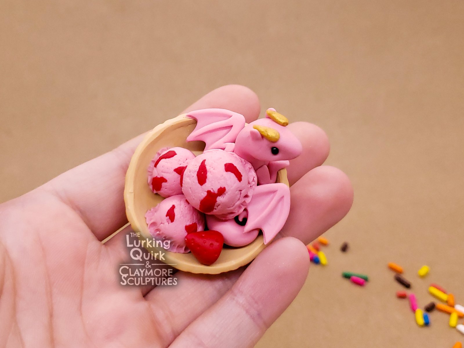 Strawberry Ice Cream Dragon | The Lurking Quirk
